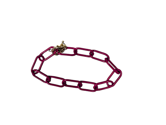 Hot Pink Chain Bracelet